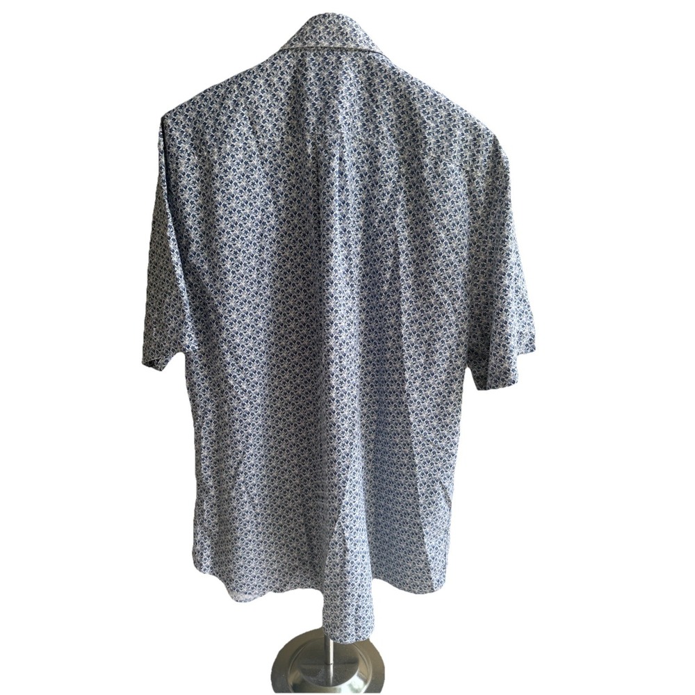 Johnnie-O Floral Performance Polo Men's XLarge Blue White Golf Shirt - Picture 4 of 11